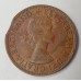 AUSTRALIA 1957 . ONE 1 PENNY . ERROR . CLIPPED PLANCHET